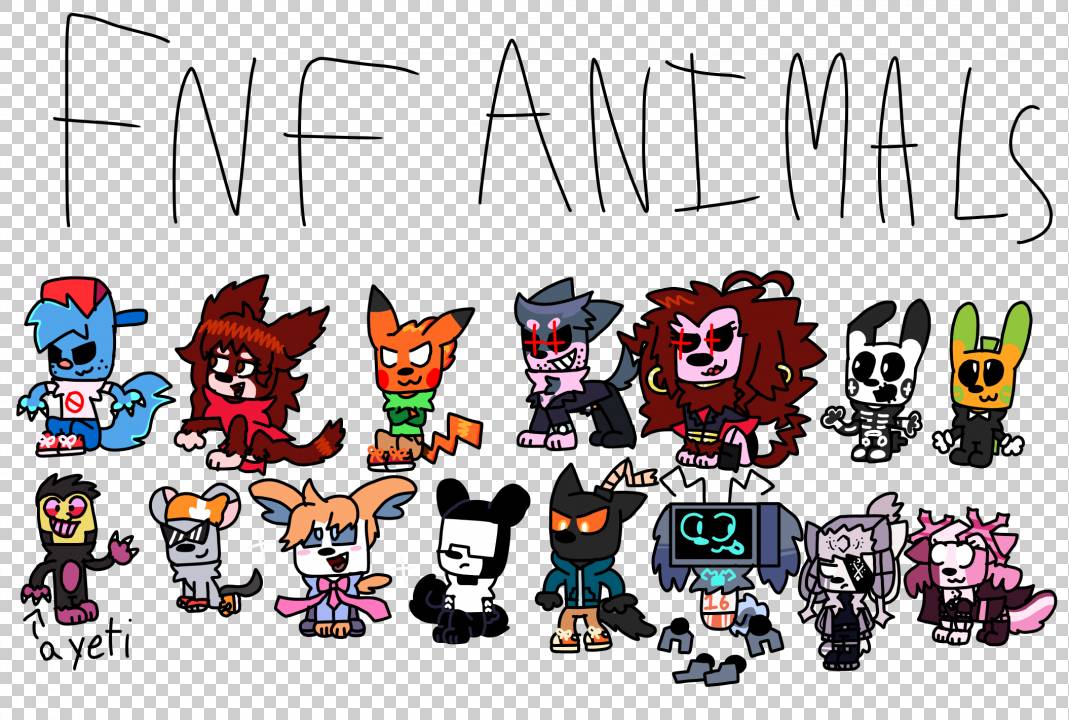 Friday Night Funkin as animals by Alphabeton100 on Sketchers United