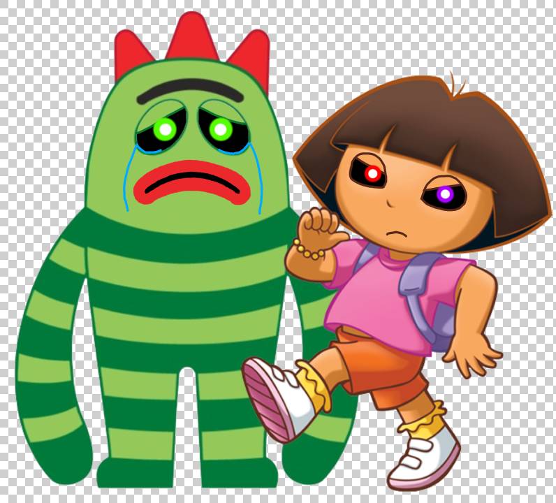 Dora and Brobee as Snorky by MigueltheSponge on Sketchers United