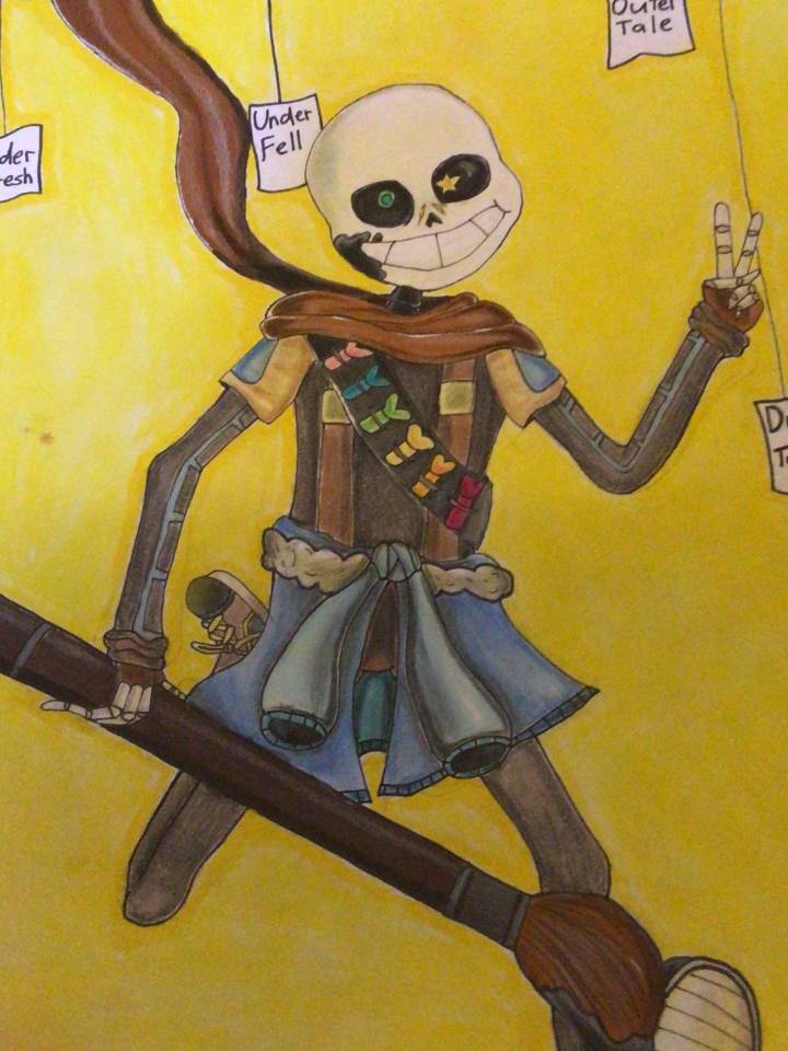 An Ink!sans drawing I did by Funnyhappydays on Sketchers United