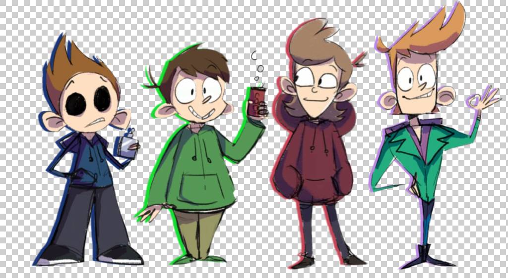 Edd, Tom, Matt And Tord From Eddsworld {PNG} by SpongeBobXD on