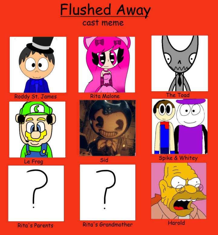 “Flushed Away” Cast Meme by Bluefan351 on Sketchers United