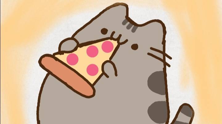 Pusheen cheap eating pizza