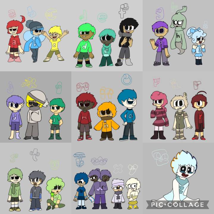 X 上的ReiNiix：「Some alphabet lore humanizations I tried. I usually don't  humanize characters. #alphabetlore #n #b #f #y #x   / X