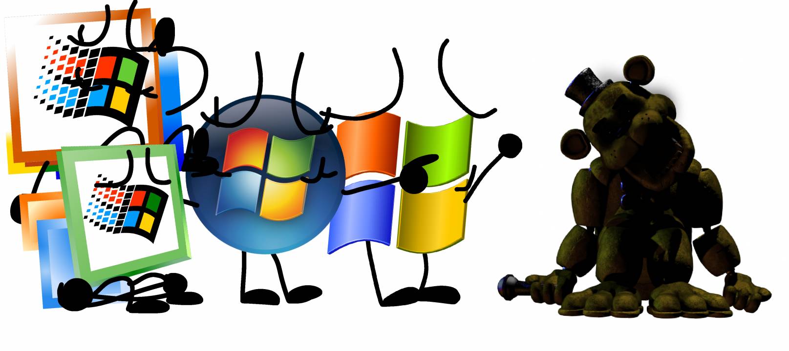 Windows Got Scared by Golden Freddy by MohamadouxWinXP on Sketchers United
