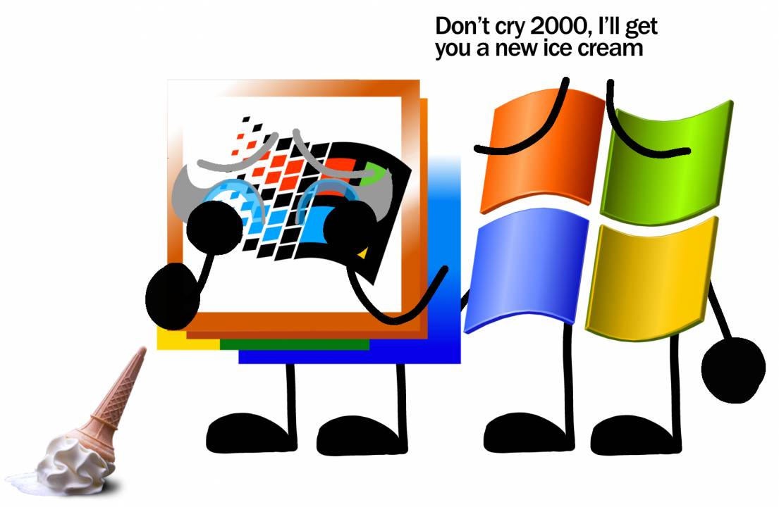 Windows XP comforts Windows 2000 by MohamadouxWinXP on Sketchers United