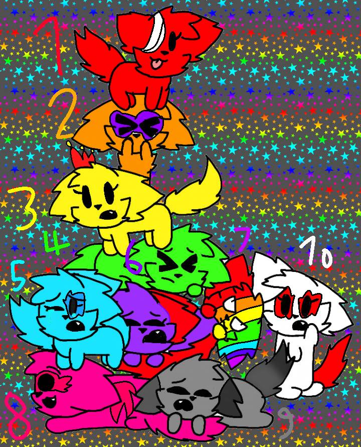 Numberblocls as wolf/fox by StarwberryBoba on Sketchers United