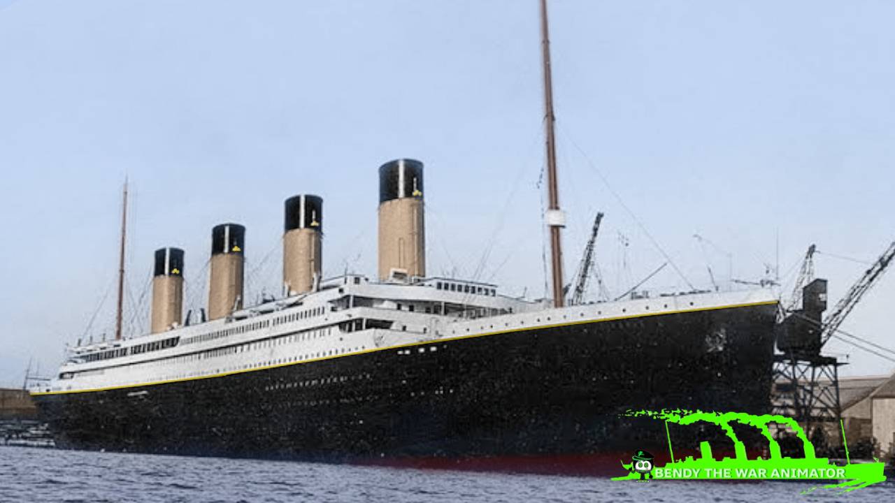 the real titanic ship in color