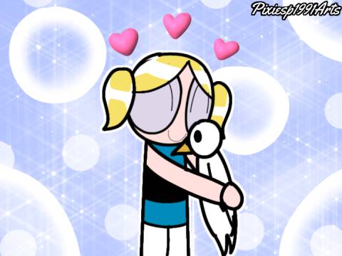 Bubbles' bird hug on Sketchers United