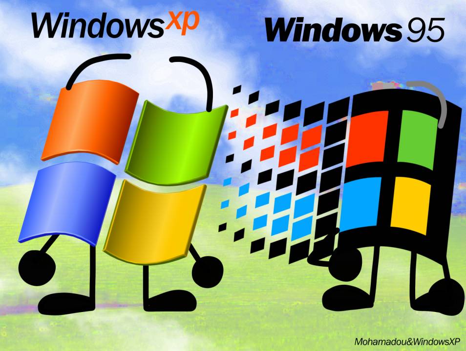 Windows XP and Windows 95 by MAWXPMockups on Sketchers United