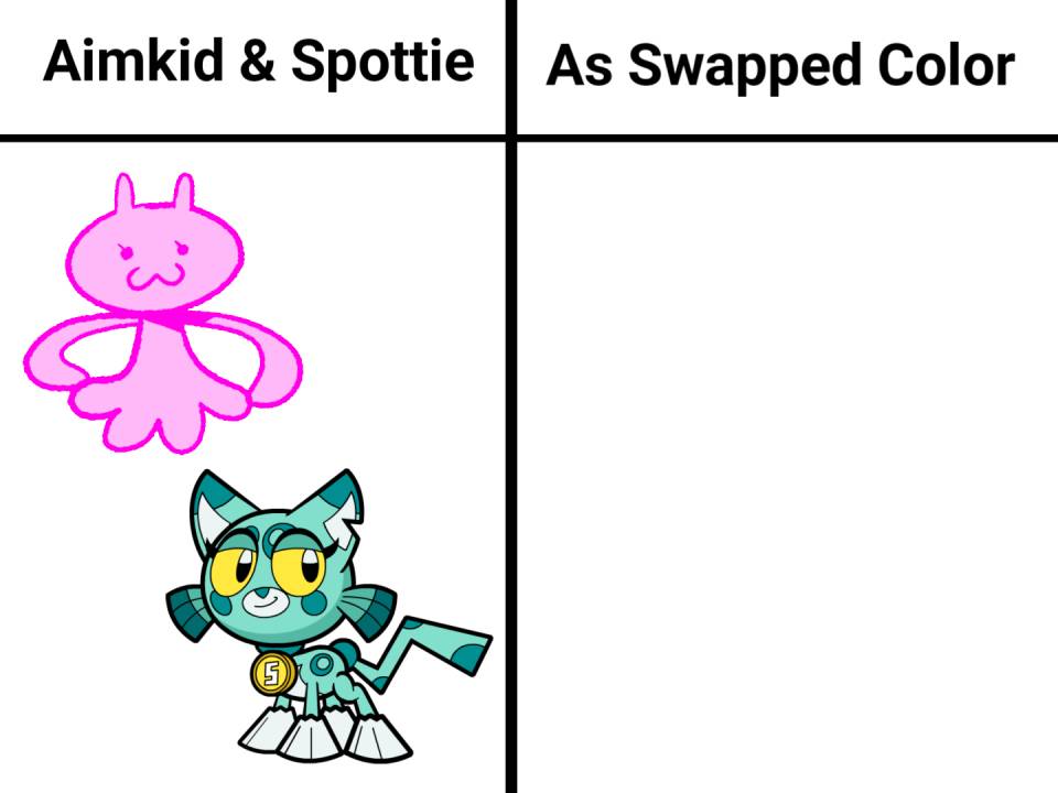 Do Aimkid & Spottie As Swapped Color by LuluCat11 on Sketchers United