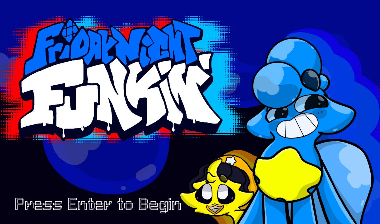 My own FNF start screen by cosmicdropOSC on Sketchers United