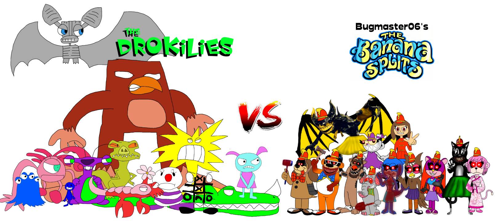 The Drokilies vs. Bugmaster06's Banana Splits by bonniegamer888 on ...