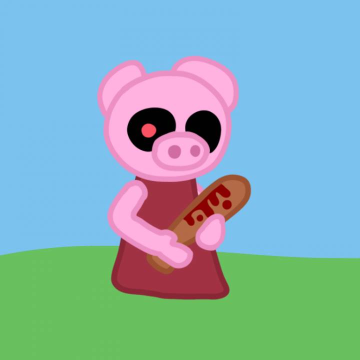 Roblox-SÓ PODE USAR ITENS ROSA(Piggy Alpha) 