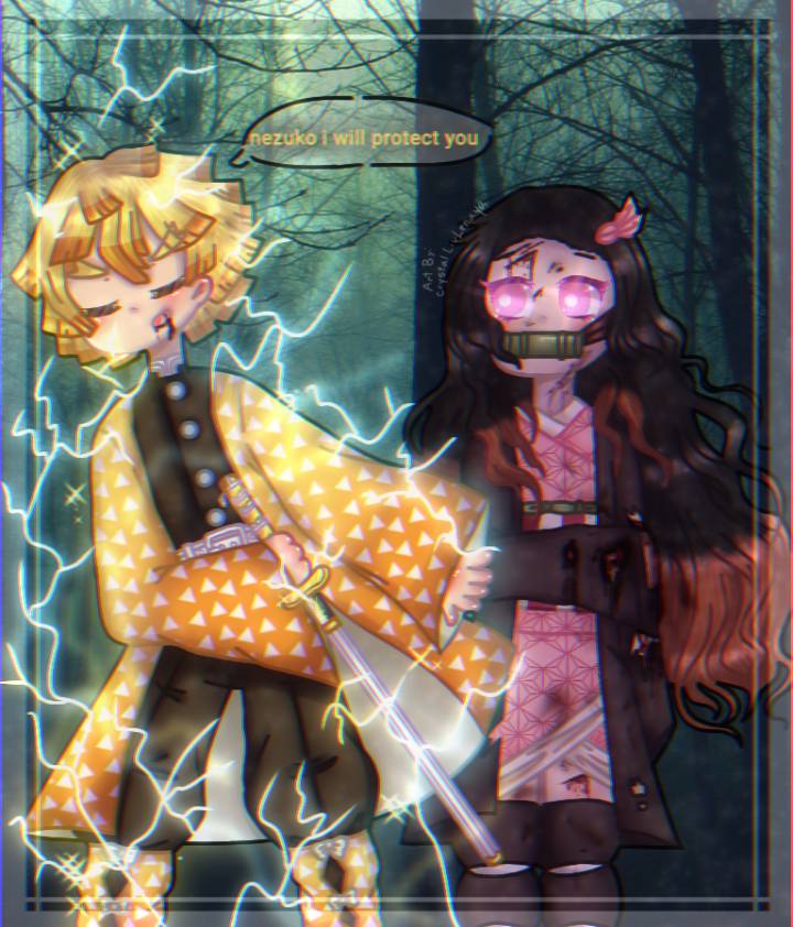Protective Demon Slayer Zenitsu X Nezuko By Kohana Quartelz On Sketchers United